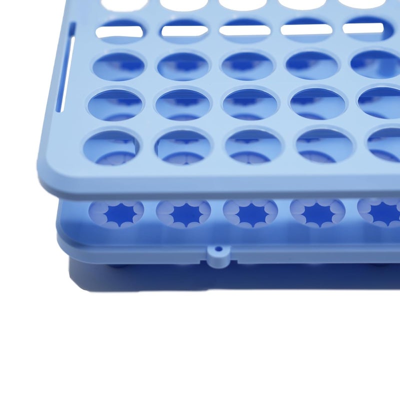 LSVERDE Store 50 Pcs Plastic Clear Test Tubes with Rack, 16 x 100mm Test Tube with Caps and 50 Holes Tubes Rack Set for Scientific Experiments Candy Beads Liquid Spice Seed Storage Party Decorations - Image 4